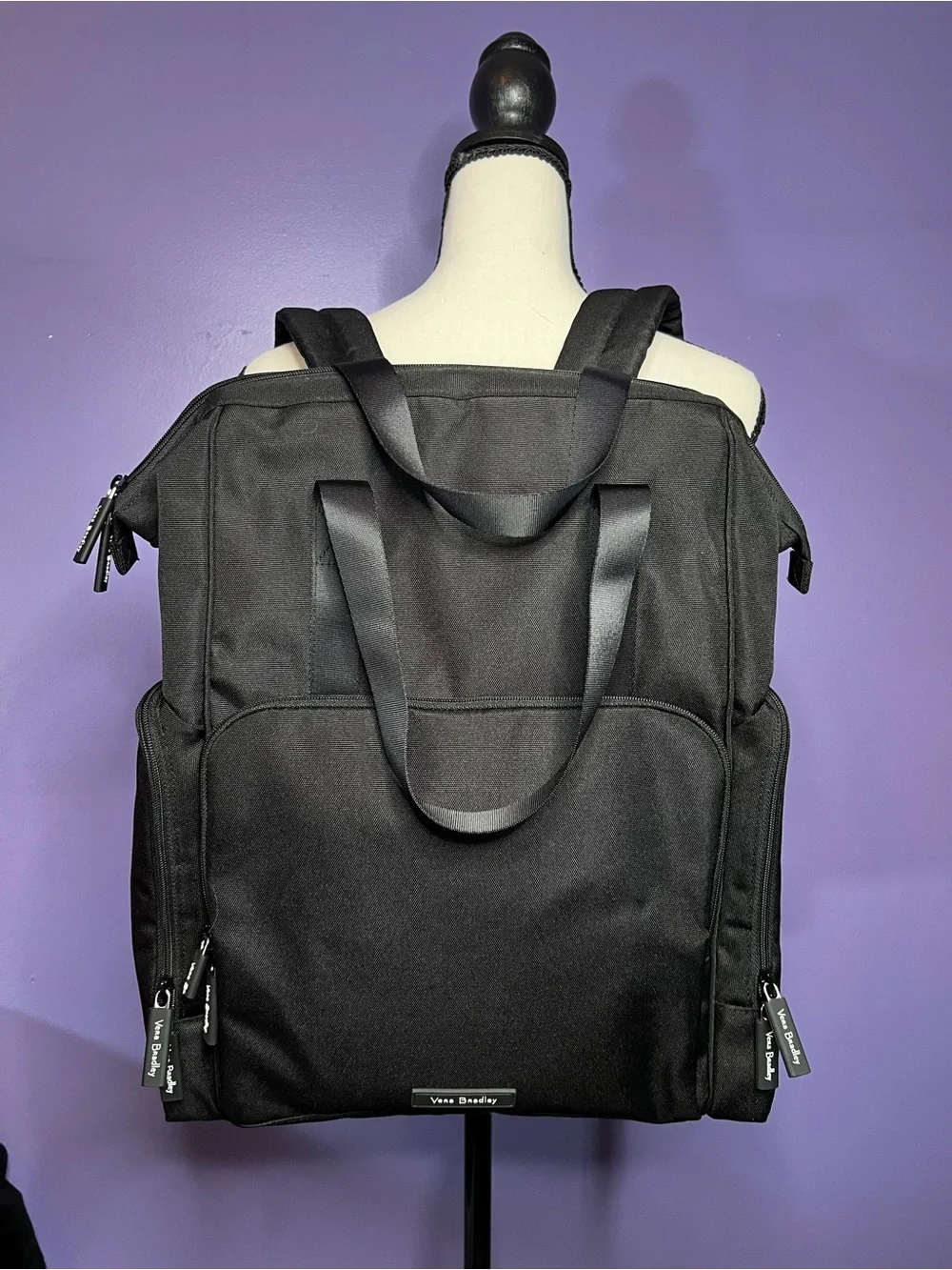 Baby Backpack Lighten Up Black- Vera Bradley
